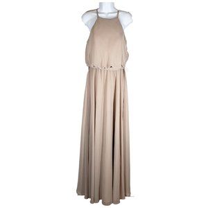 Morilee Madeline Gardner #21543 Bridesmaid Dress Women's Size 8 Nude Latte
